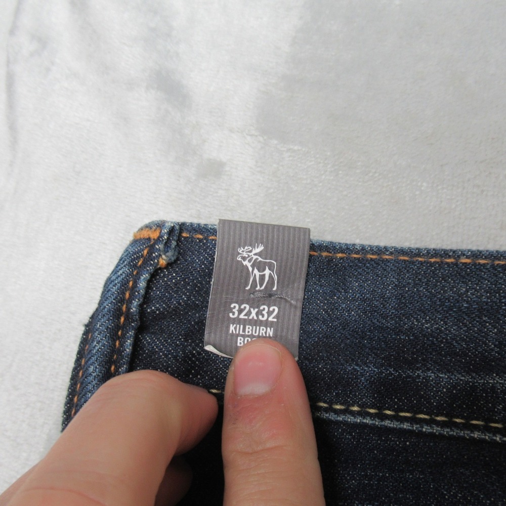 Abercrombie & Fitch Jeans Mens 32x32 Baggy Button Fly Relaxed Classic Y2K Heavy - Picture 12 of 16
